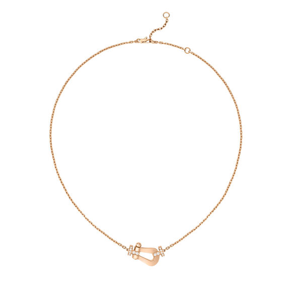 Force 10 Large Rose Gold and Half Pav&eacute; Diamond Necklace